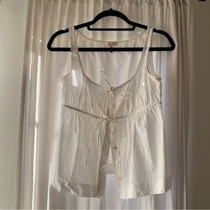 White Rebecca Taylor babydoll blouse